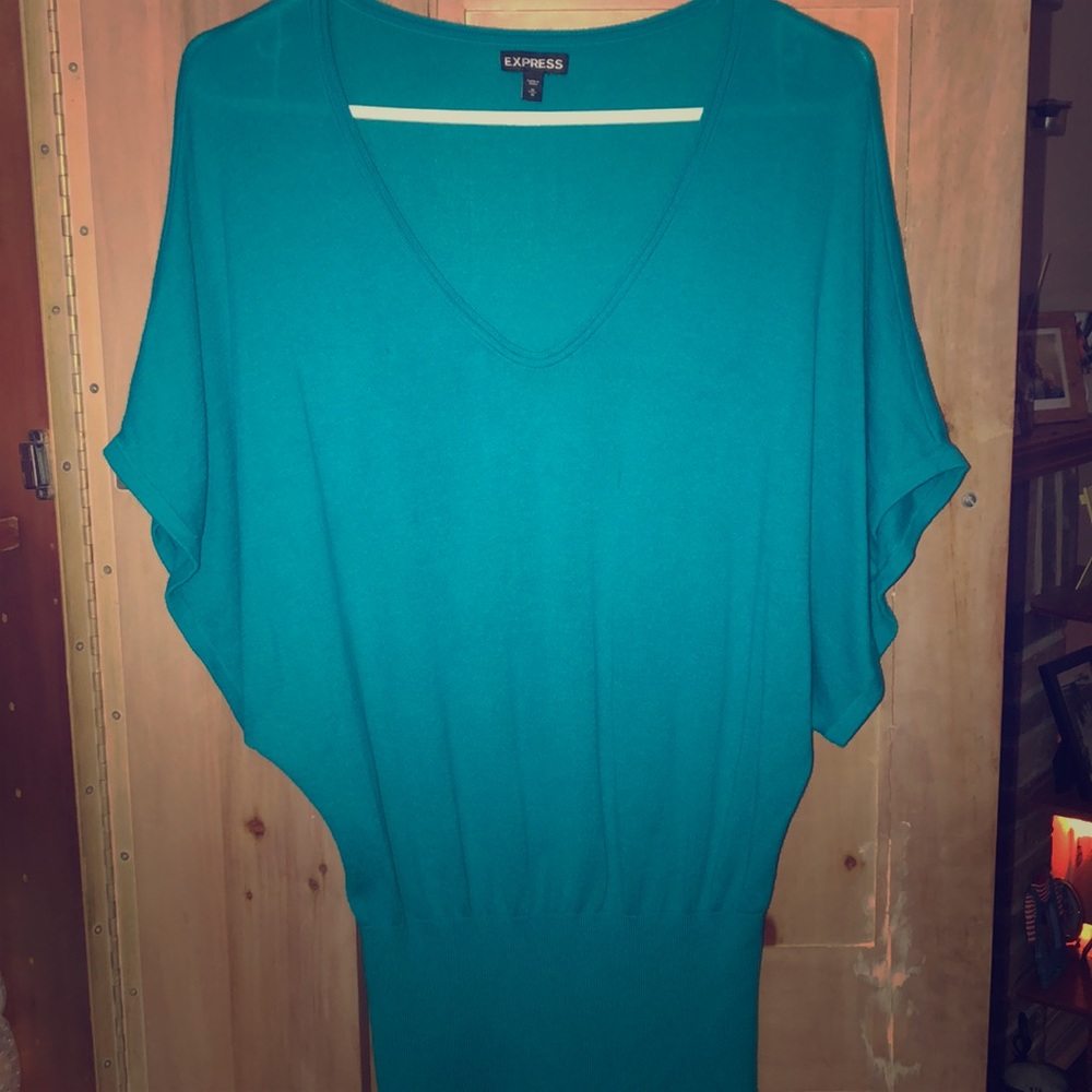 Teal express dolman top